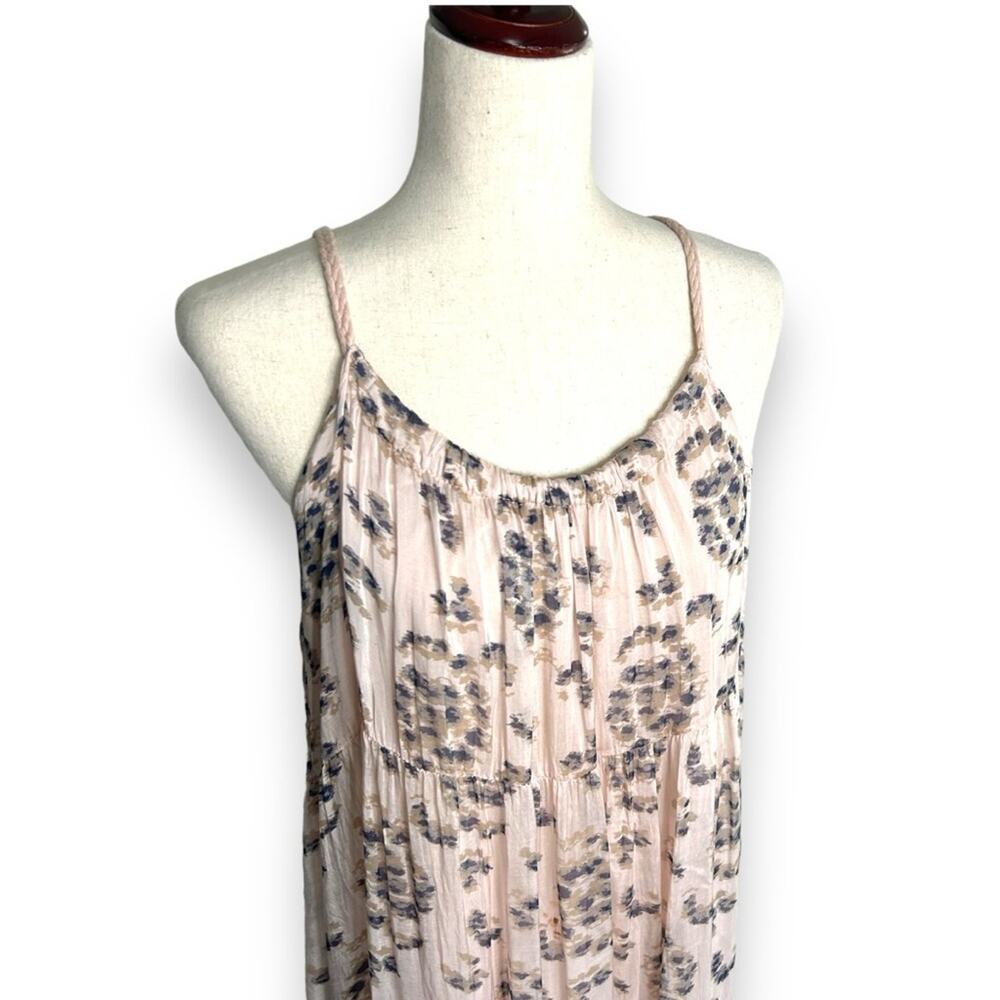 Sleeveless Floral Tiered Midi Dress - Pink - Picture 5 of 12
